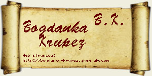 Bogdanka Krupež vizit kartica